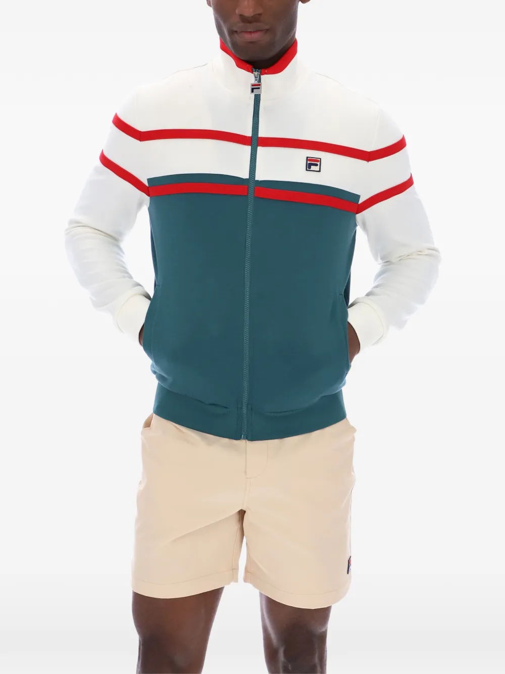 Fila Giovanni trainingssweater met contrasterend vlak Groen