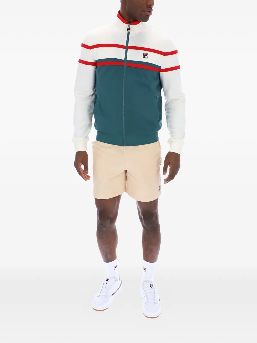  Fila Sudadera Giovanni Con Panel En Contraste - Verde 