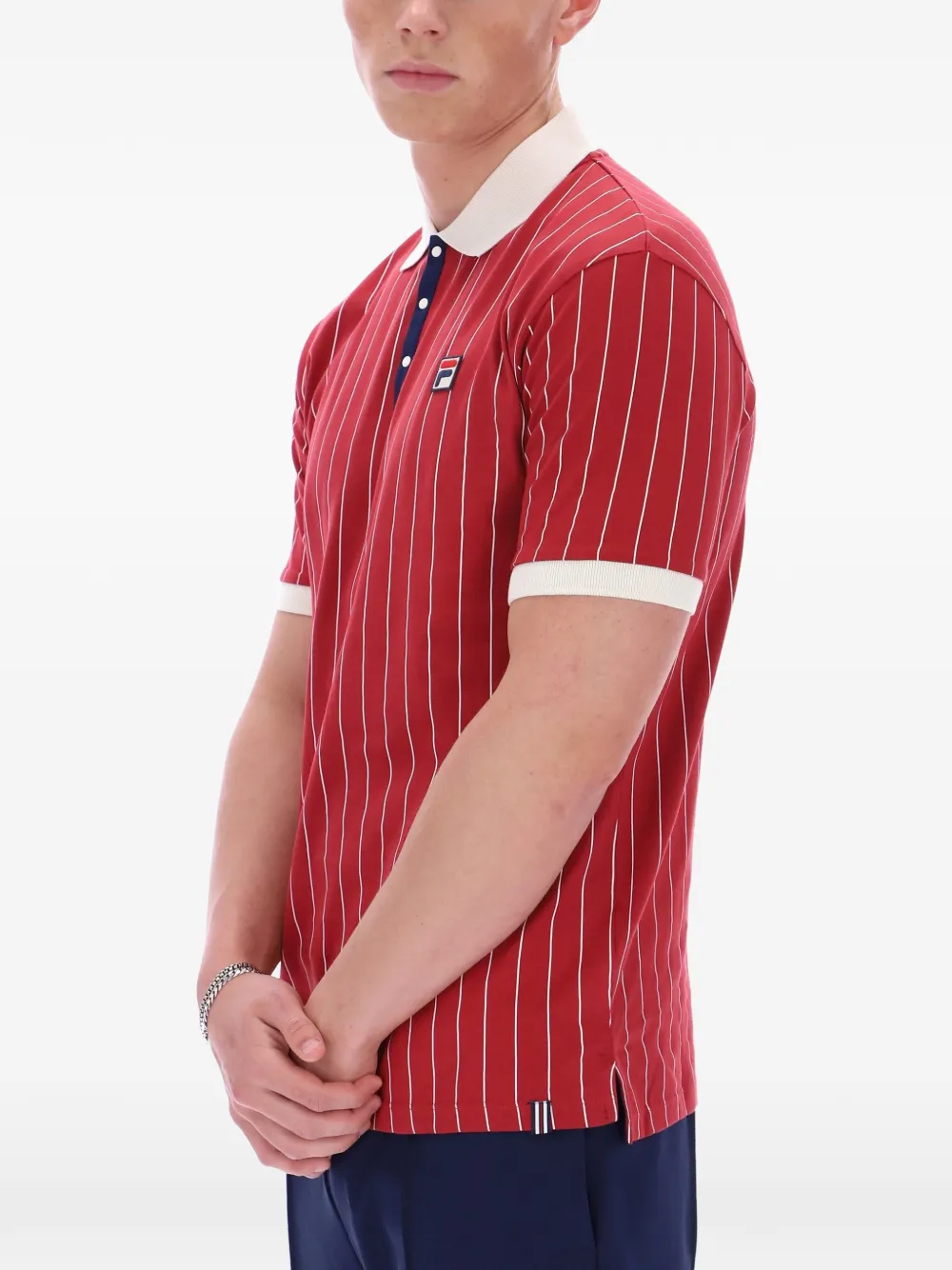 Fila BB1 gestreept poloshirt Rood