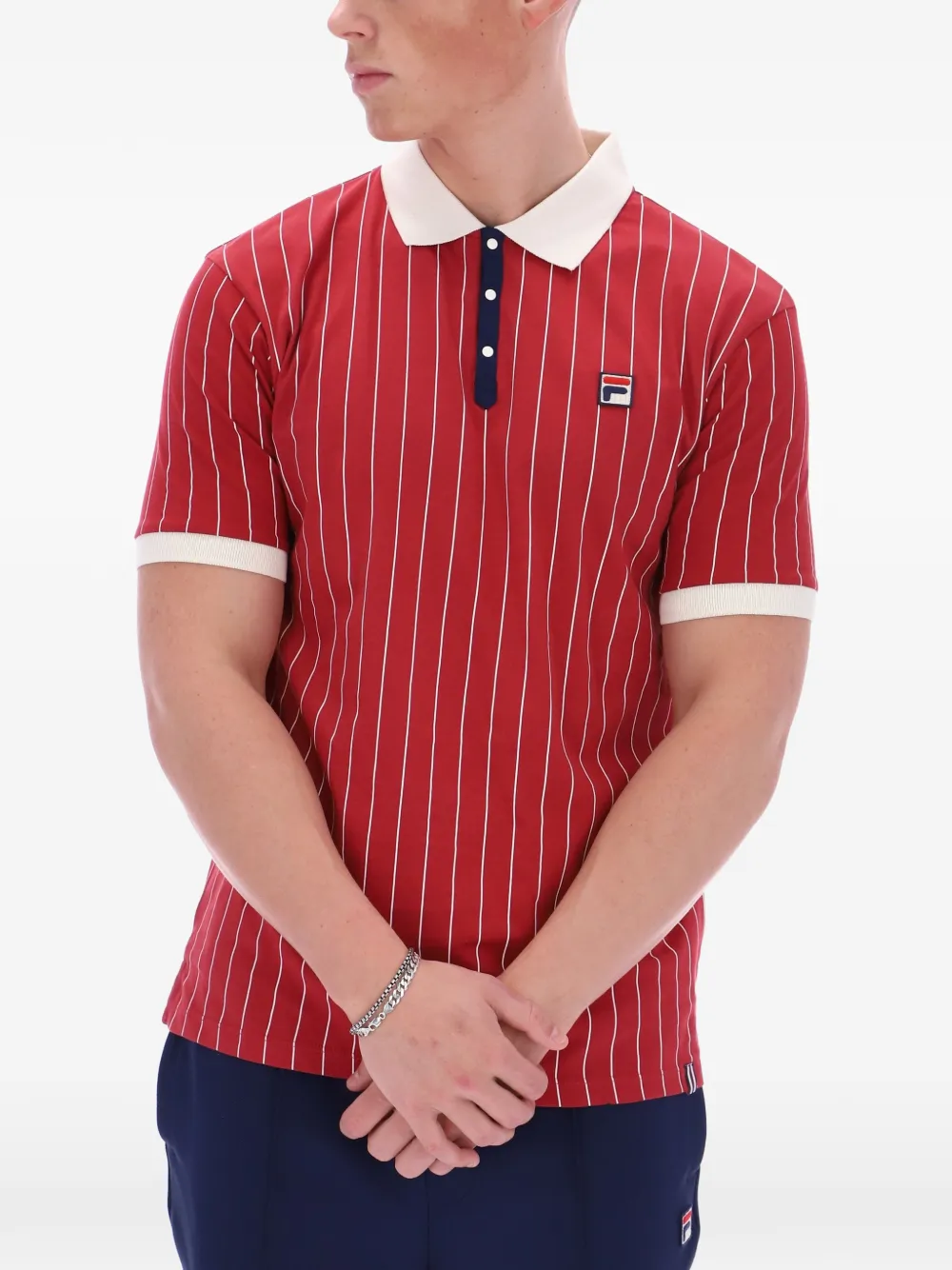 Fila BB1 gestreept poloshirt Rood