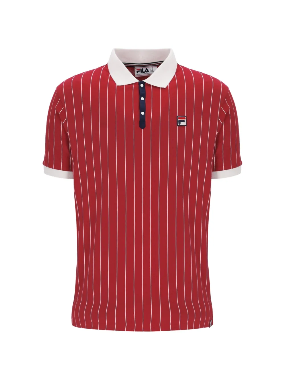 Fila Gestreiftes BB1 Poloshirt - Rot