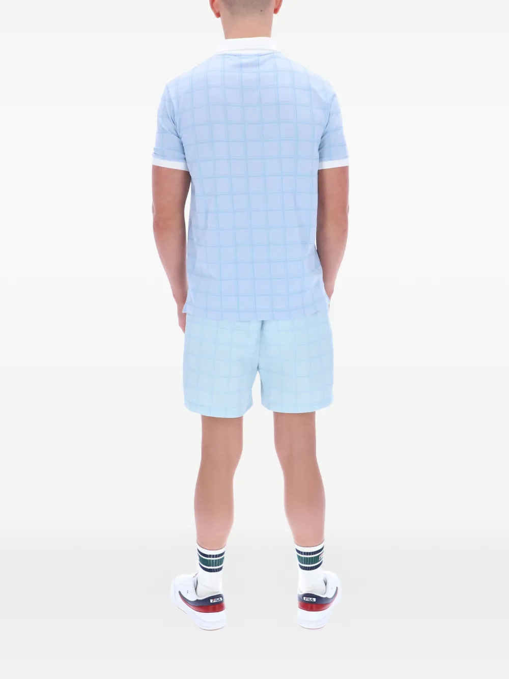 Fila Ignazio geruit poloshirt Blauw