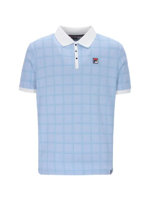 Fila Ignazio tonal check polo shirt