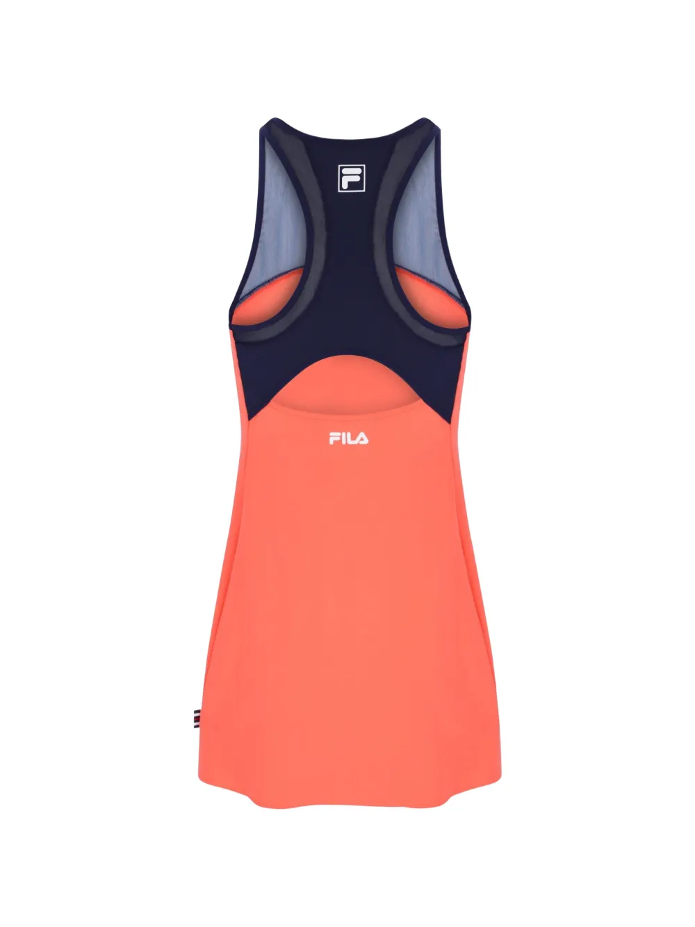 Fila Jurk met contrasterend vlak en racerback Oranje