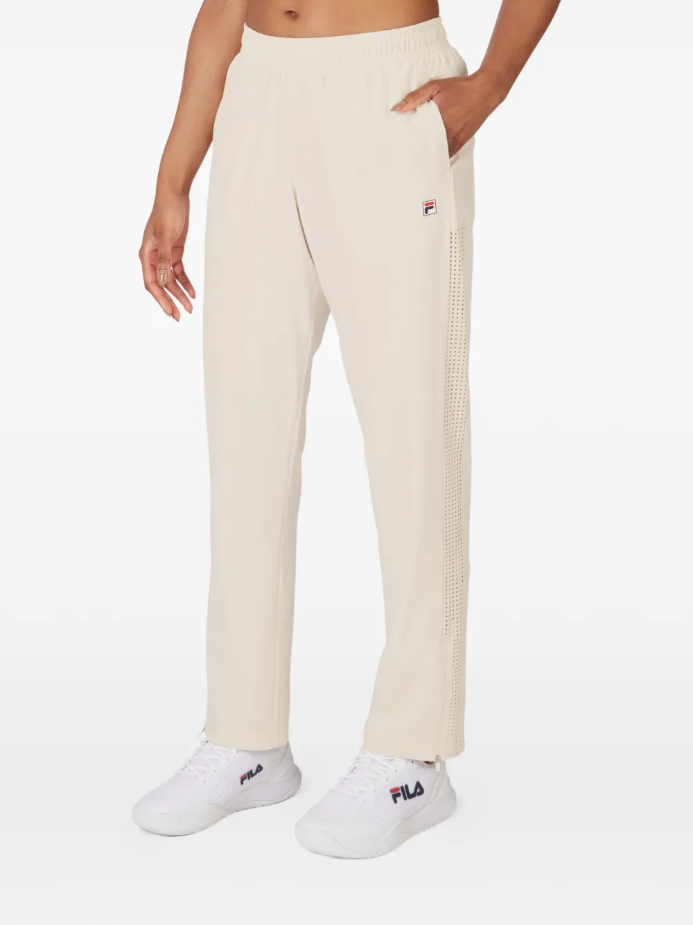 Fila Tennis Advantage trainingsbroek met geperforeerd detail Beige