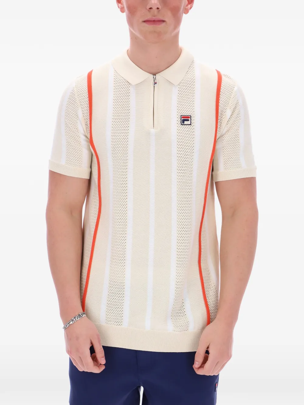 Fila Giorgio gehaakt poloshirt Wit