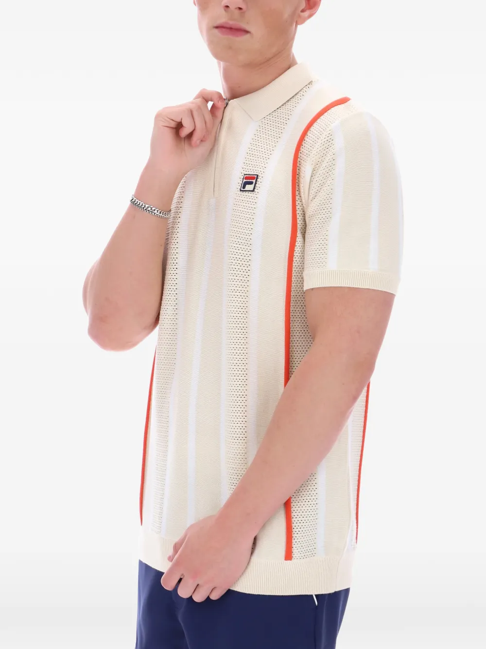 Fila Giorgio gehaakt poloshirt Wit