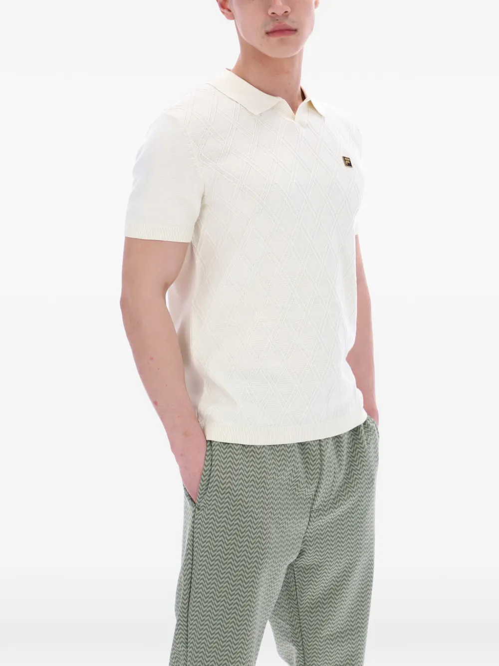 Fila T-shirt met polokraag Wit