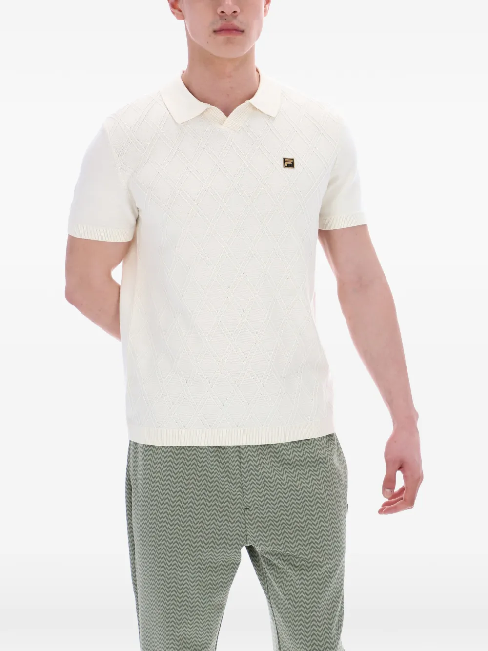 Fila T-shirt met polokraag Wit