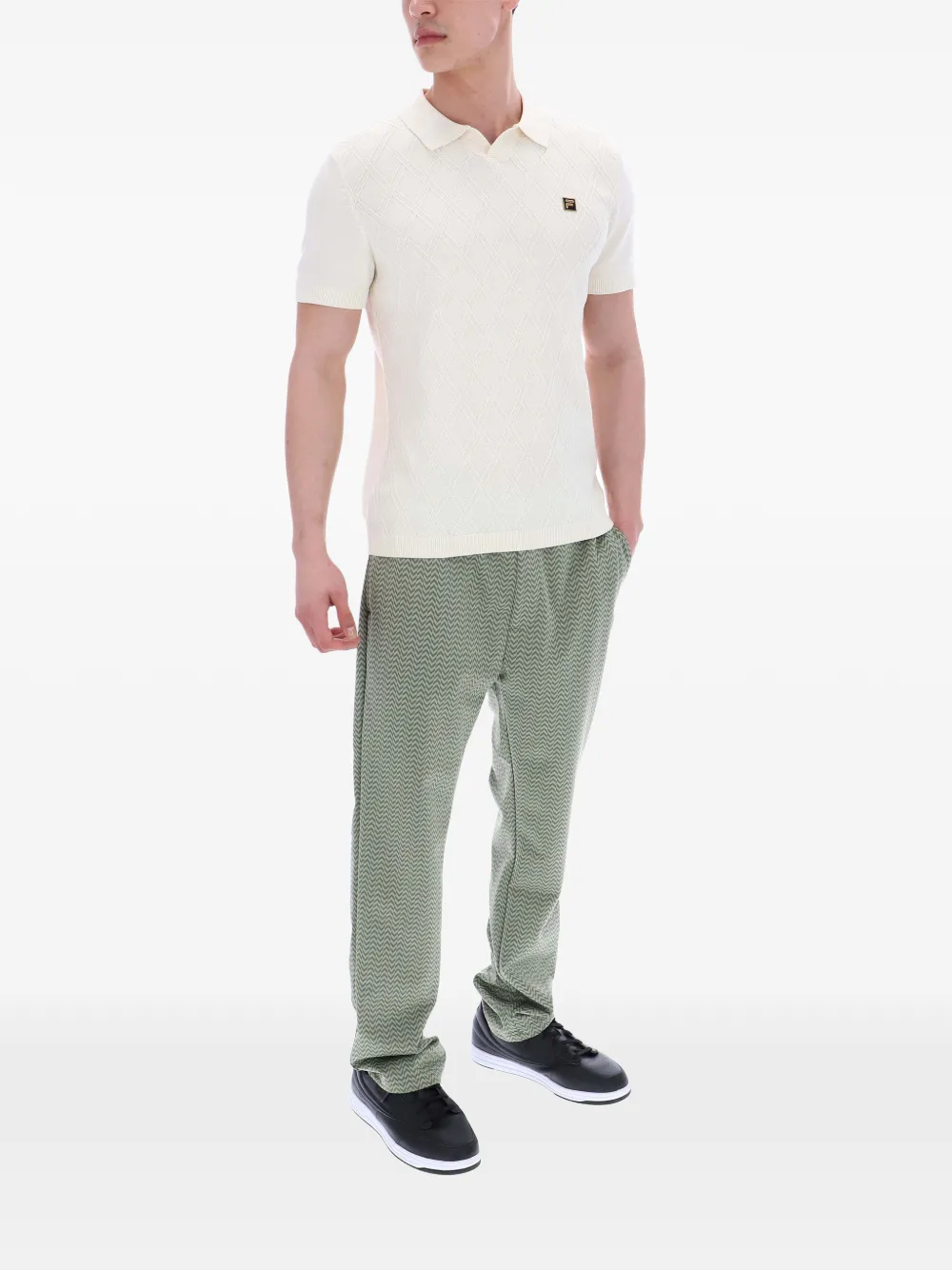 Fila T-shirt met polokraag Wit