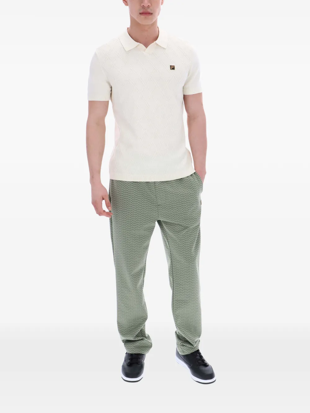 Fila T-shirt met polokraag Wit