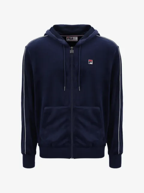 Fila Italo velour-piping hoodie