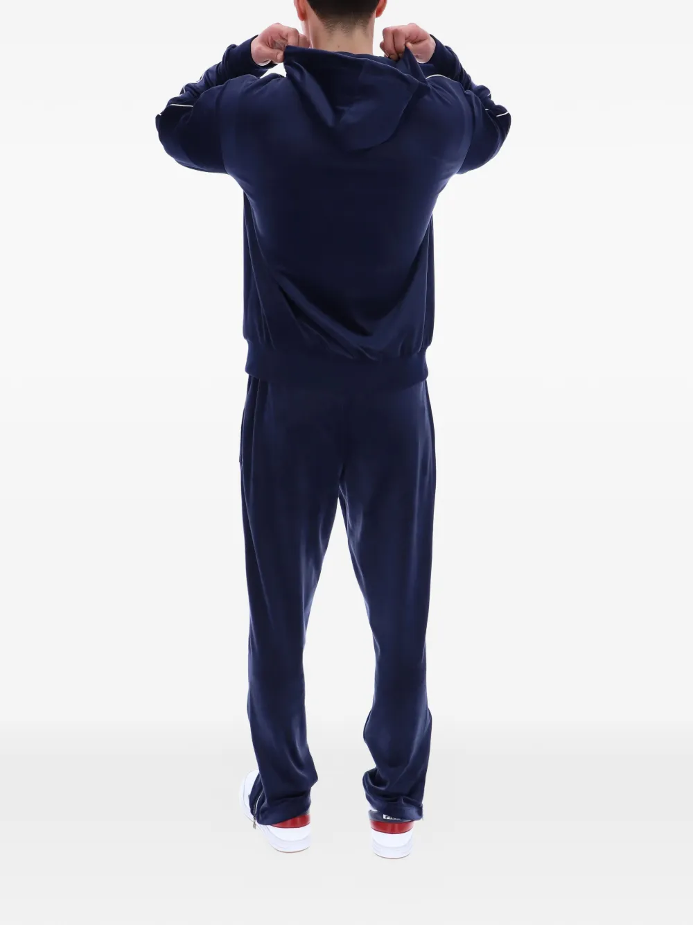 Fila Italo hoodie met fluwelen afwerking Blauw