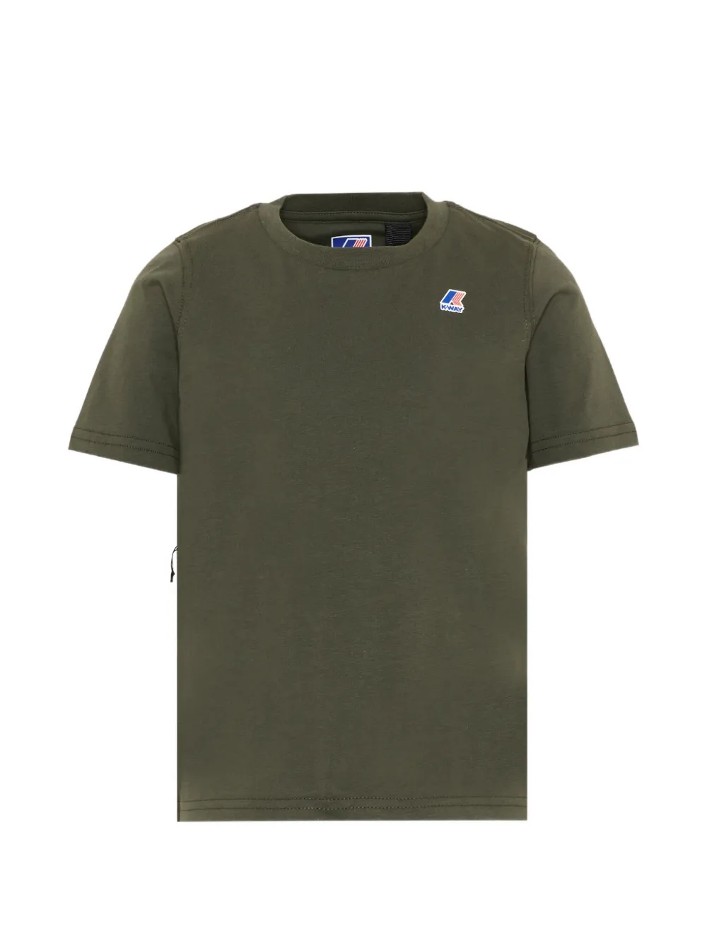 K Way Kids Leonide logo-patch zip-pocket T-shirt - Verde