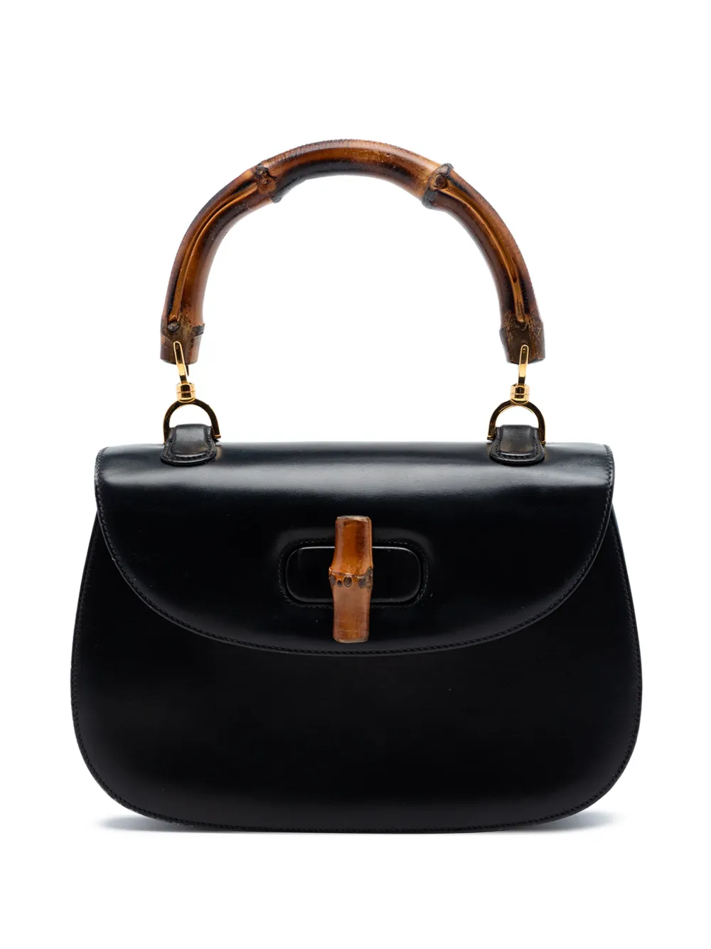 Gucci Pre-Owned 20th Century Small Calfskin Bamboo Top Handle Bag satchel - Schwarz