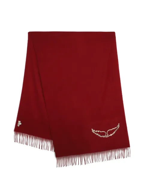 Zadig & Voltaire Kids fringe-trimmed wings-print scarf