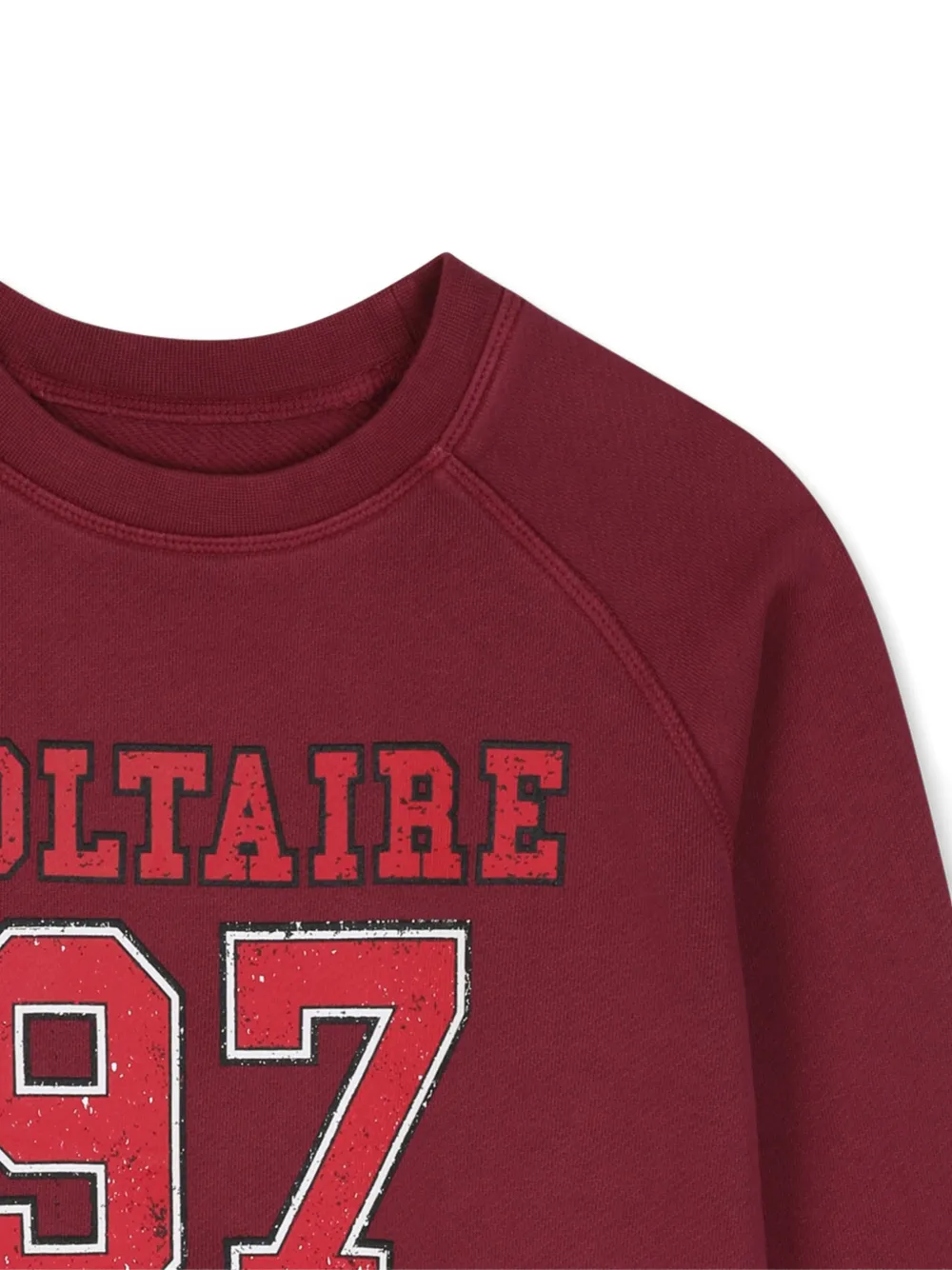 Zadig & Voltaire Kids Sweater met logoprint en raglan mouwen Rood