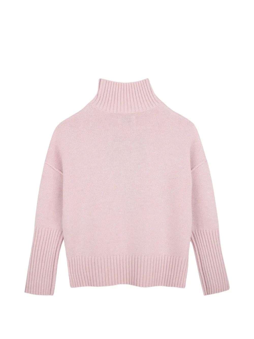 Zadig & Voltaire Kids Trui met hoge hals en hart intarsia Roze