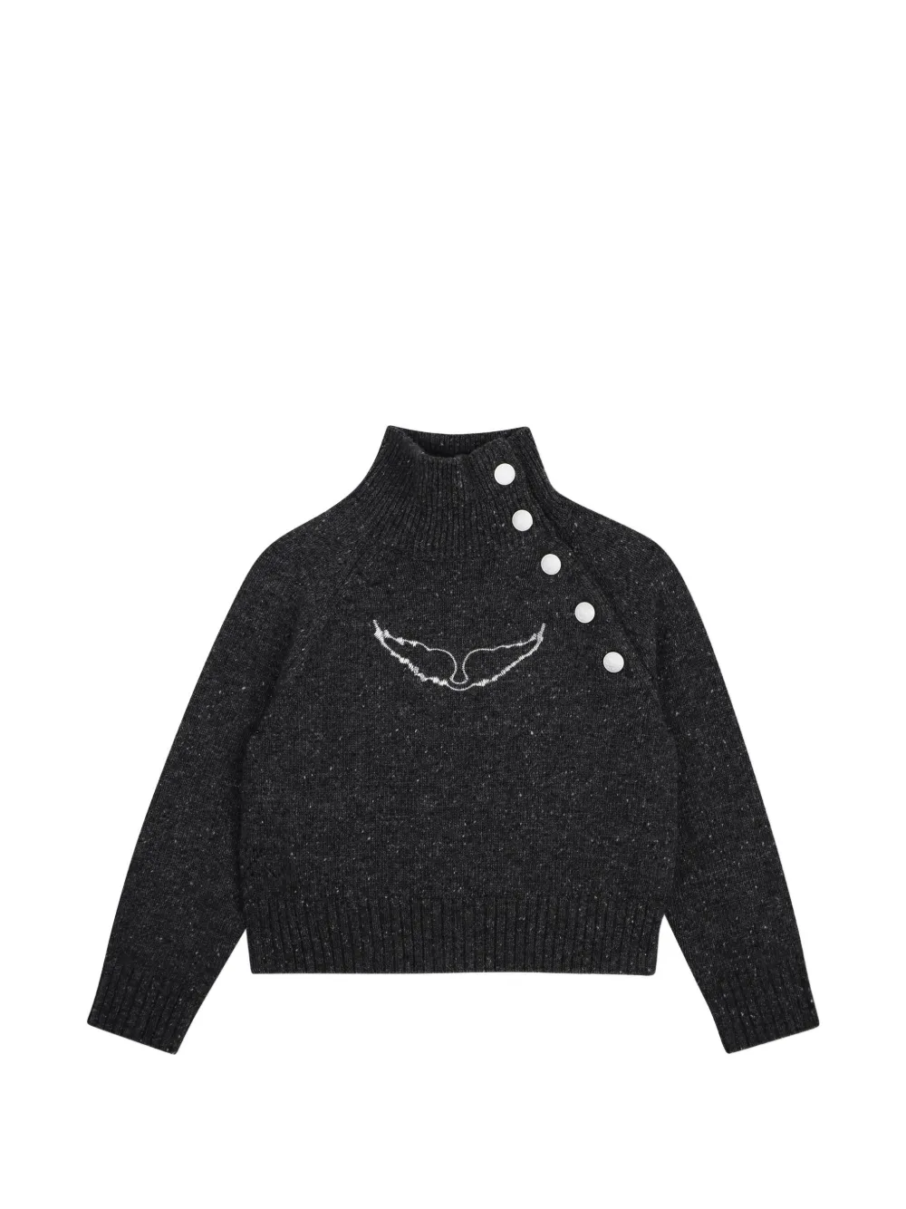 Zadig & Voltaire Kids Maglione con ricamo - Nero