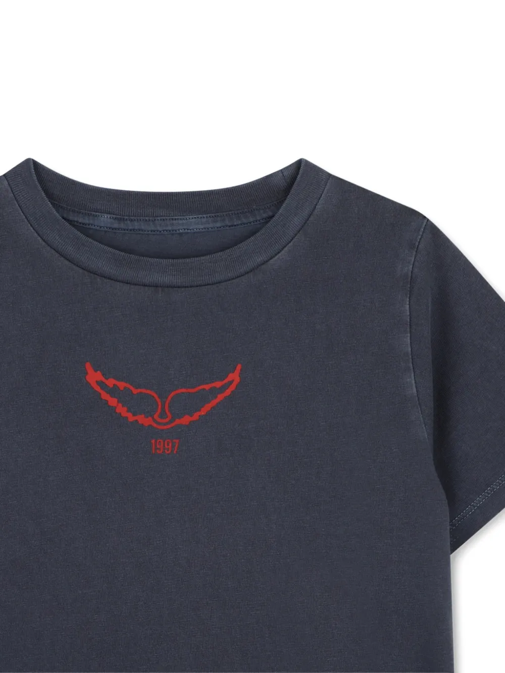 Zadig & Voltaire Kids T-shirt met logoprint en korte mouwen Blauw