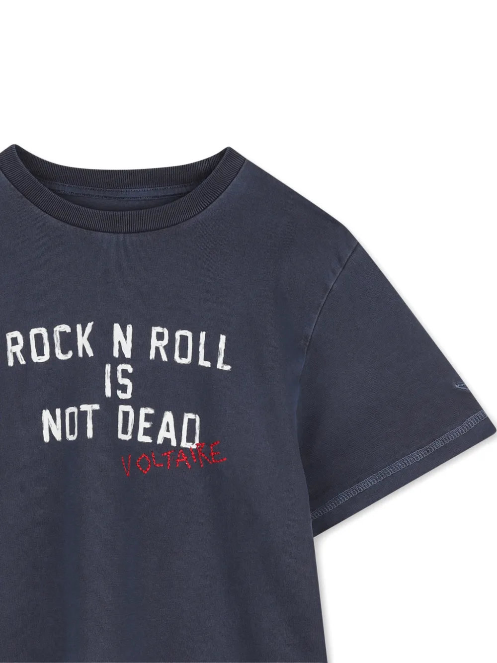 Zadig & Voltaire Kids T-shirt met tekst Blauw