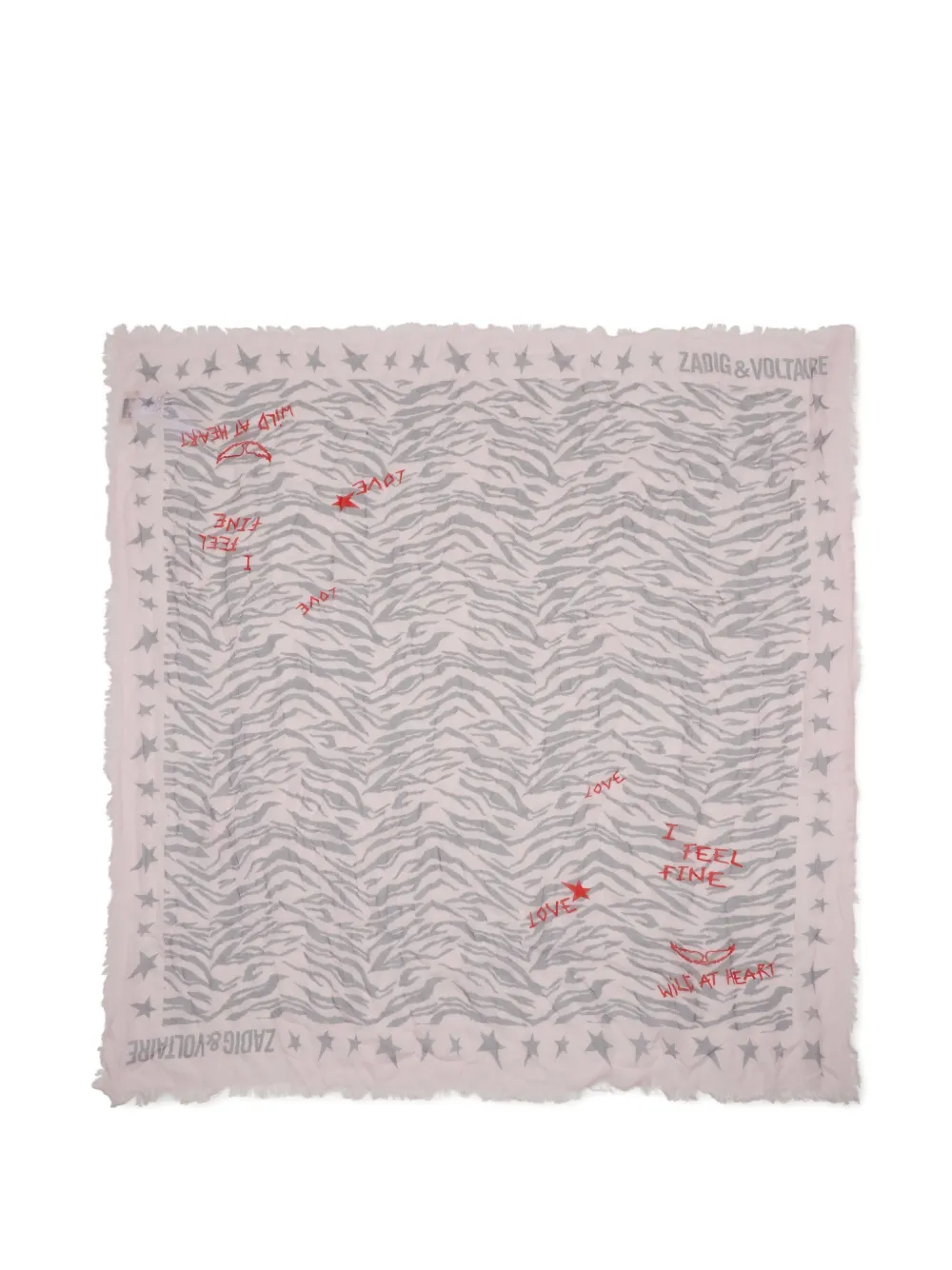 Zadig & Voltaire Kids Sciarpa con stampa - Rosa