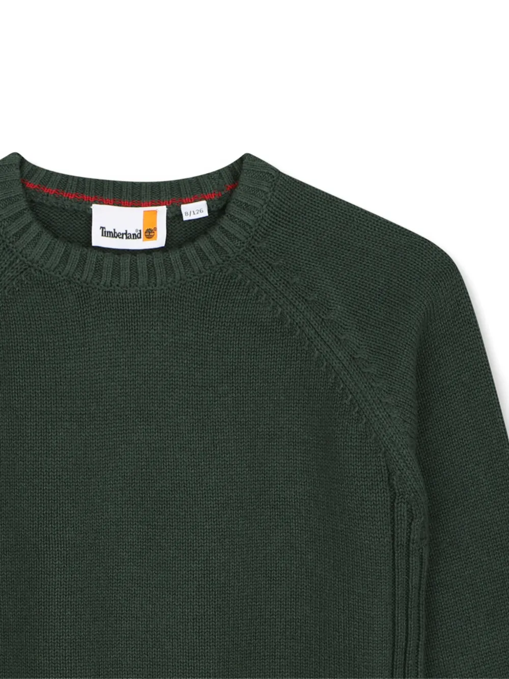 Timberland Kids Trui met logopatch en raglan mouwen Groen