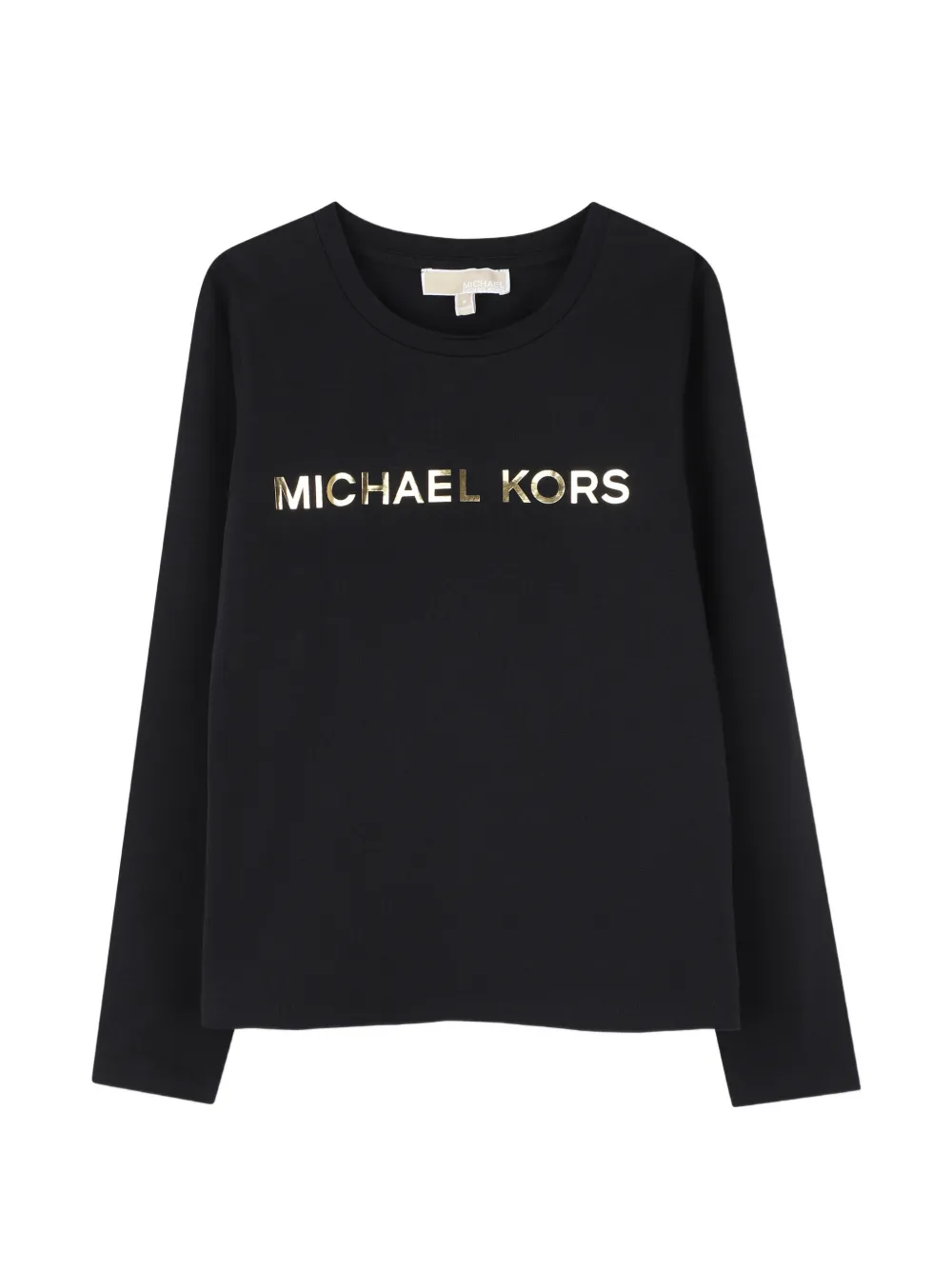 Michael Kors Kids T-shirt a maniche lunghe con logo - Nero