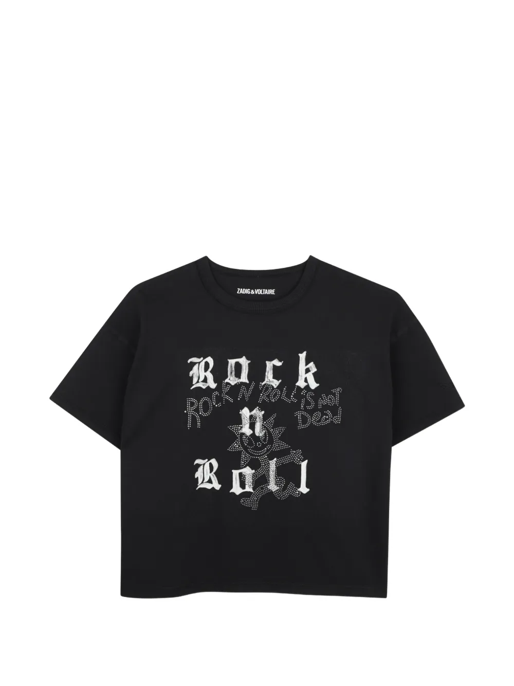 Zadig & Voltaire Kids T-shirt con strass - Nero