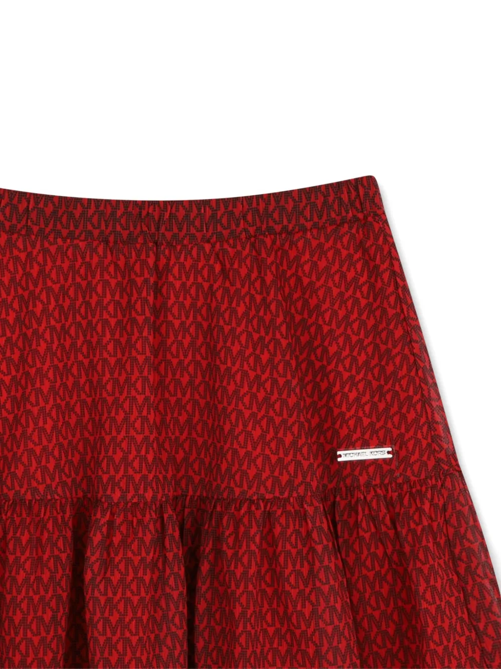 Michael Kors Kids Rok met monogramprint en ruches Rood