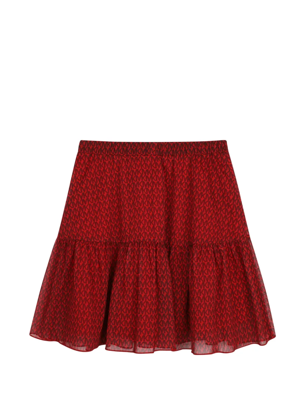 Michael Kors Kids Rok met monogramprint en ruches Rood