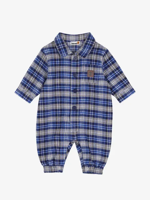 Timberland Kids 格纹棉连体长裤