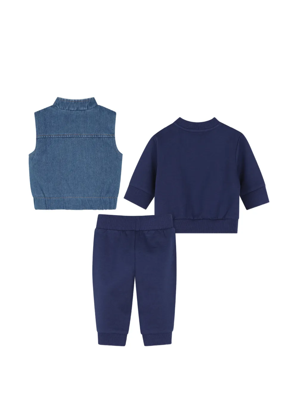 Timberland Kids logoprinten trainingspak en gilet Blauw