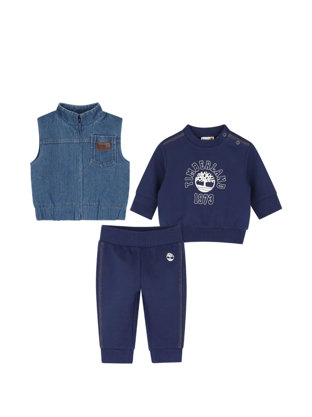 Timberland Kids Tuta sportiva con logo - Blu