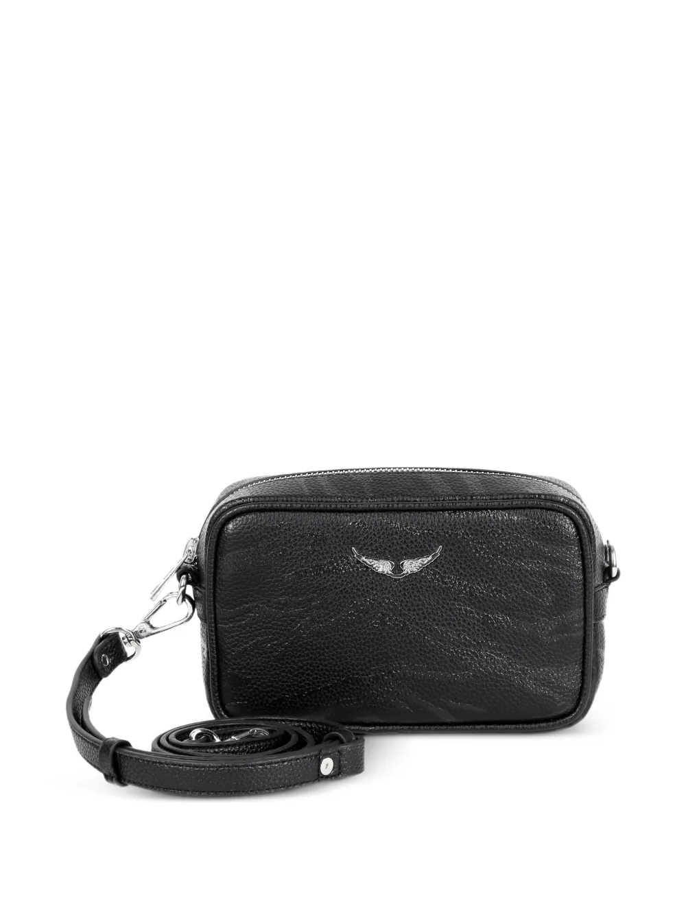 Zadig & Voltaire Kids Borsa a spalla con placca logo - Nero