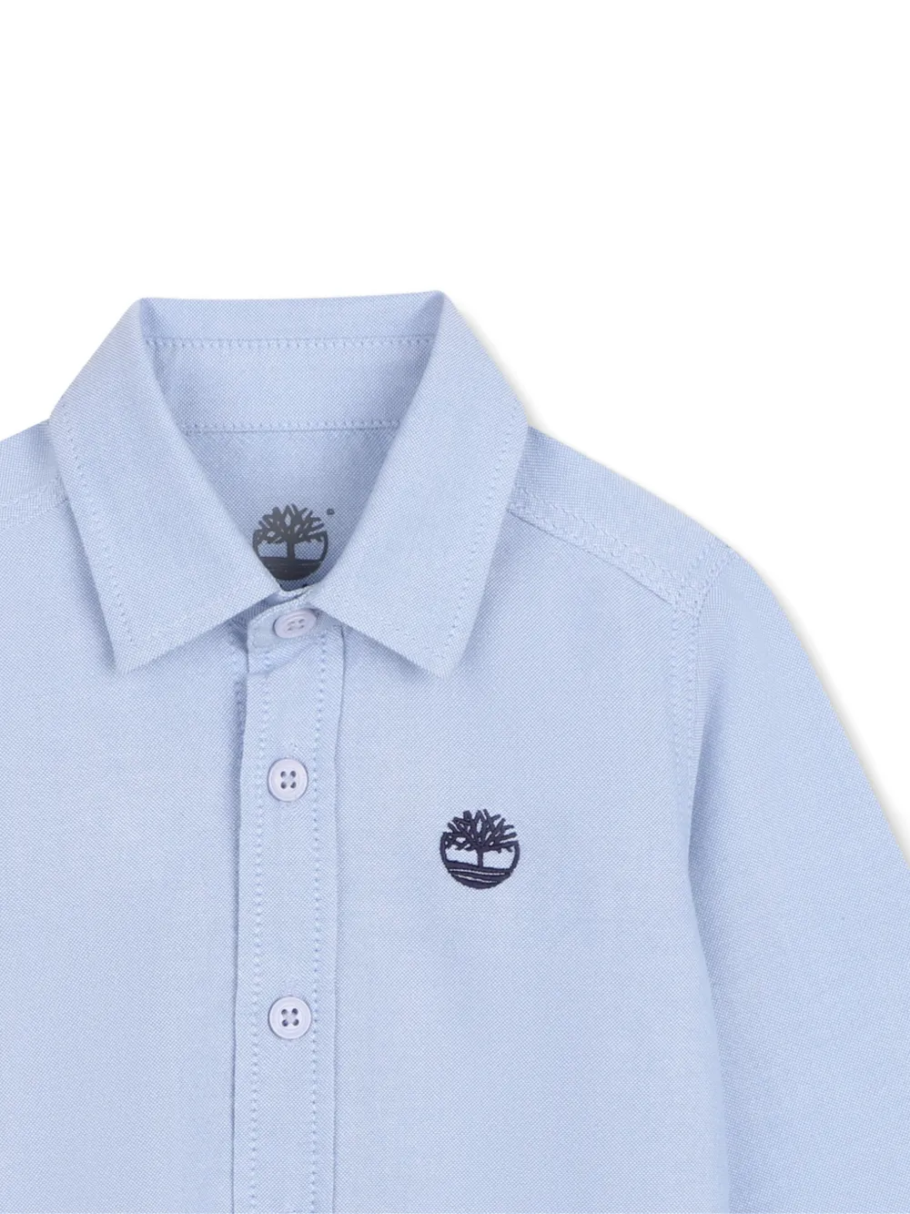 Timberland Kids Shirt met geborduurd logo Blauw