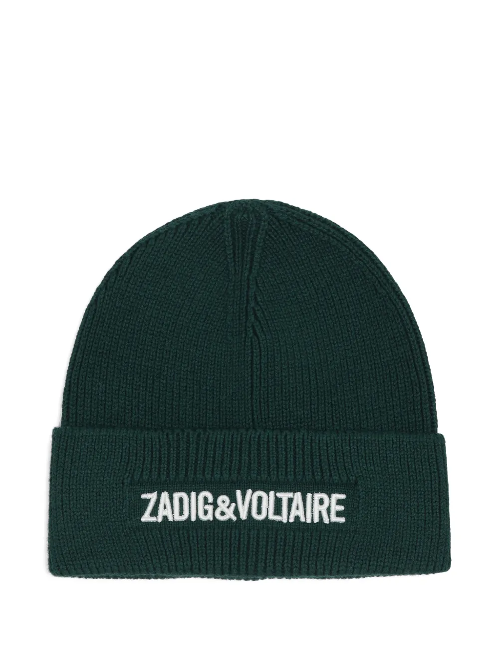Zadig & Voltaire Kids Berretto a coste con logo - Verde