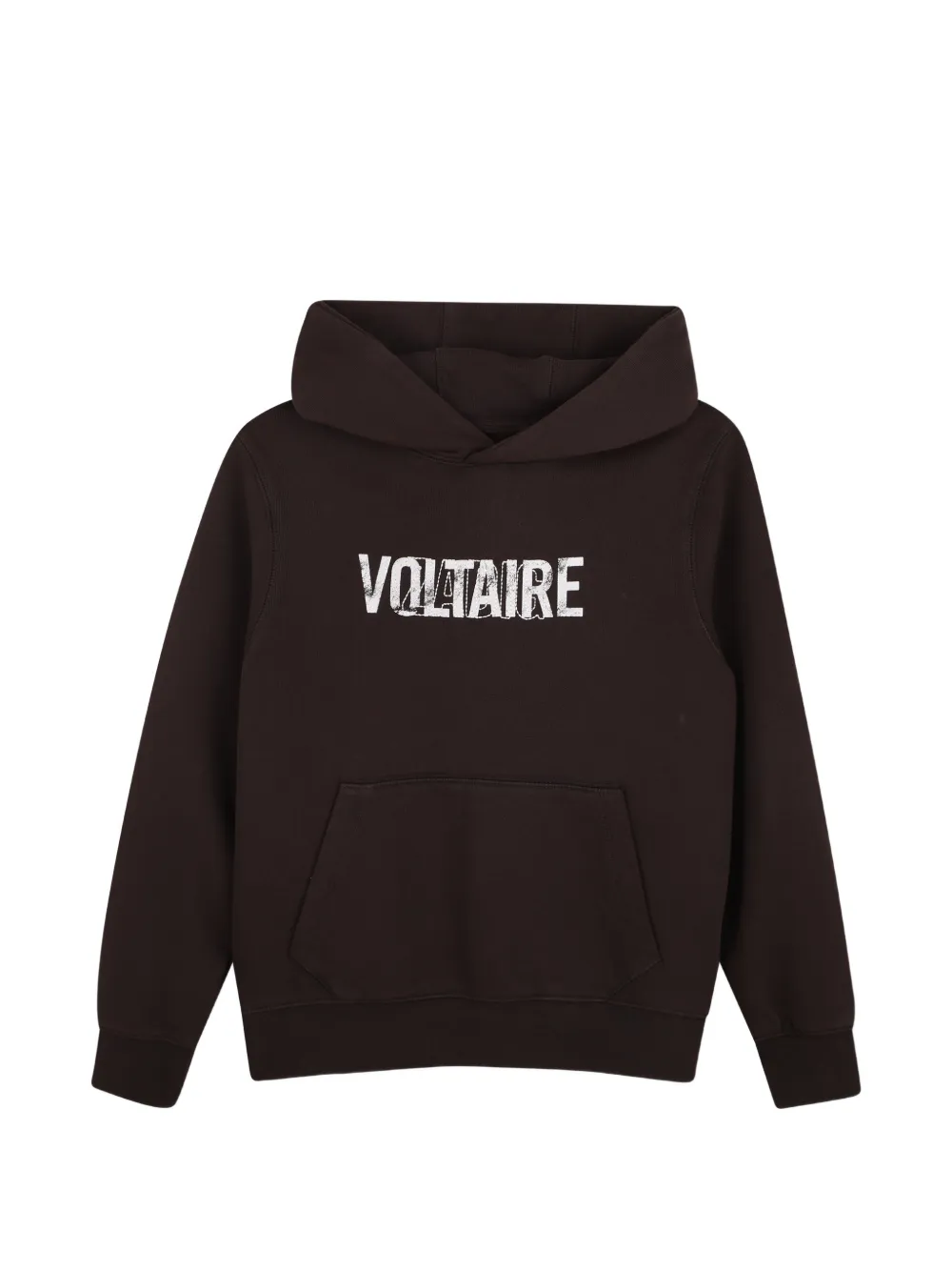 Zadig & Voltaire Kids Felpa con cappuccio e logo - Marrone