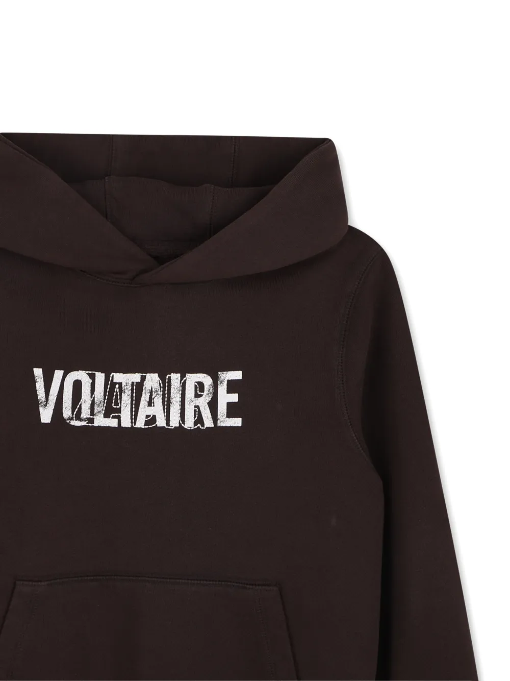 Zadig & Voltaire Kids Hoodie met logoprint Bruin