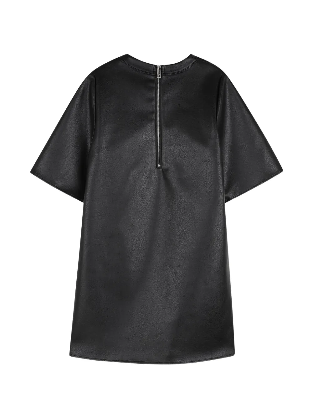 Zadig & Voltaire Kids Mini-jurk van imitatieleer met geborduurd logo Zwart