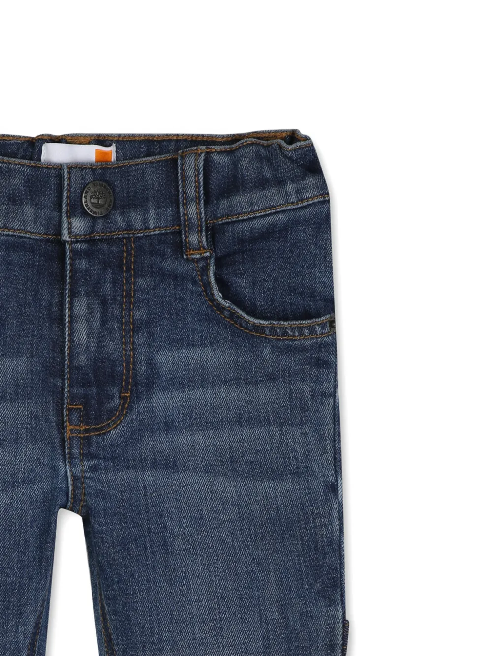 Timberland Kids Jeans met vervaagd effect en hamerlus Blauw