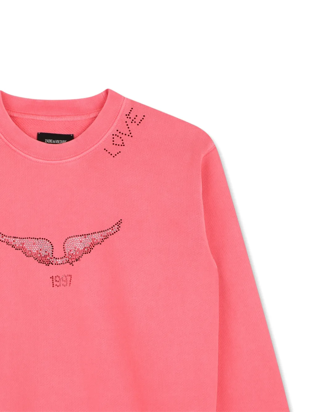 Zadig & Voltaire Kids Sweater verfraaid met kristallen Roze