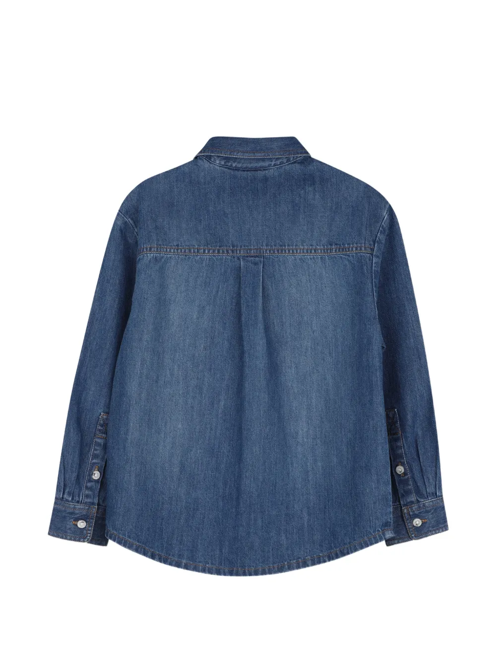 Timberland Kids Spijkershirt met logopatch Blauw