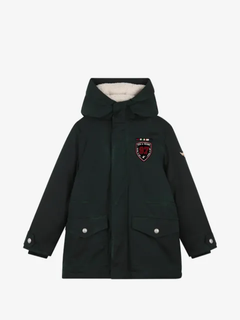 Zadig & Voltaire Kids logo-patch hooded parka