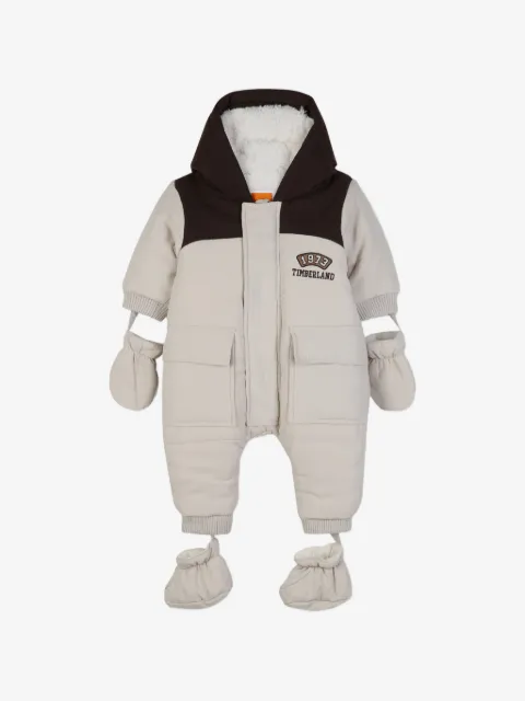 Timberland Kids colour-block hooded snowsuit