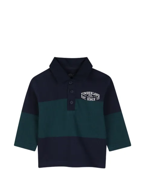 Timberland Kids polo rayé à logo imprimé