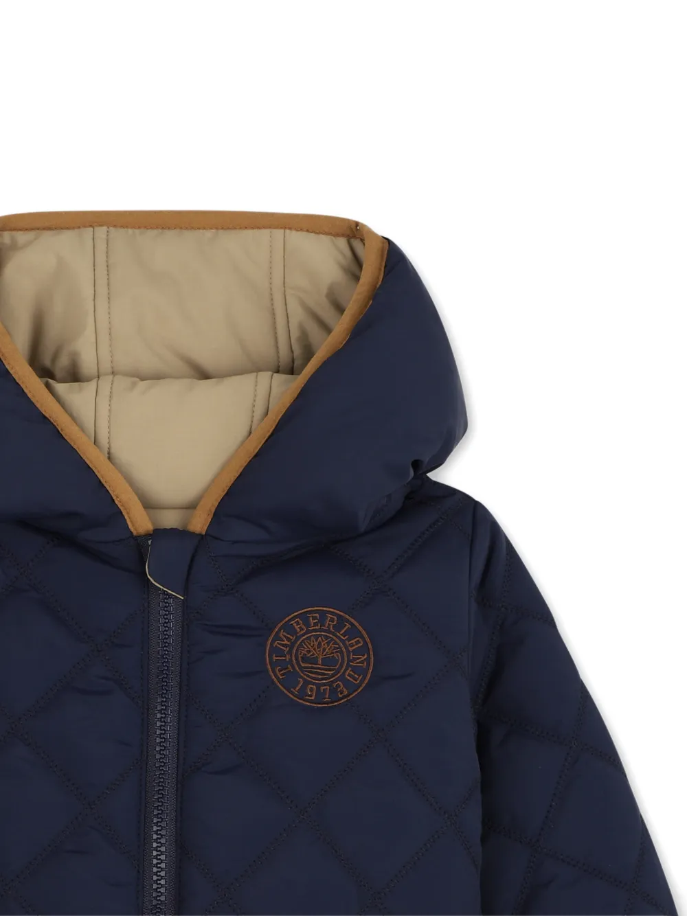 Timberland Kids Omkeerbaar gewatteerd jack Beige