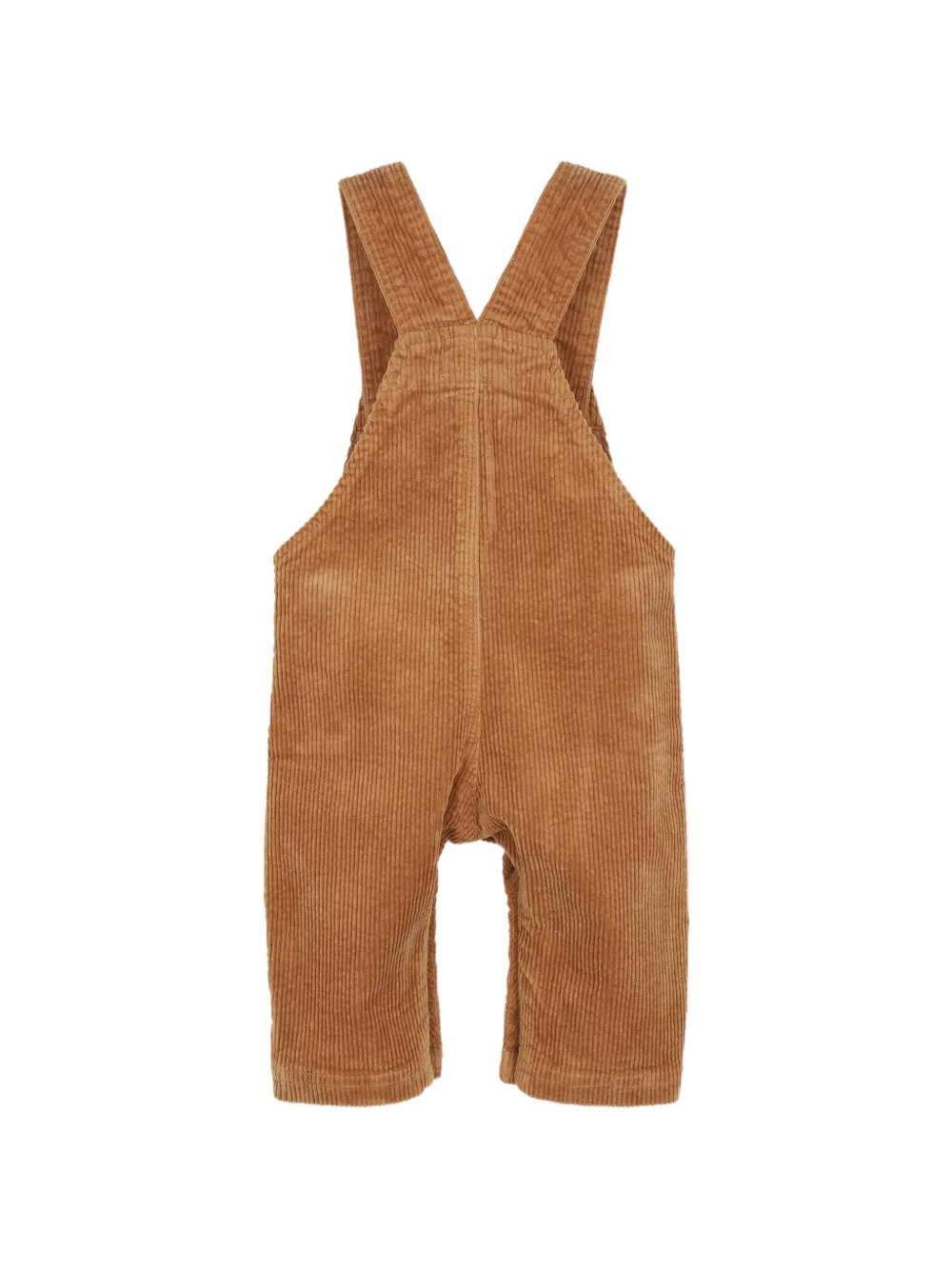 Timberland Kids Ribfluwelen overall met logo-patch Beige