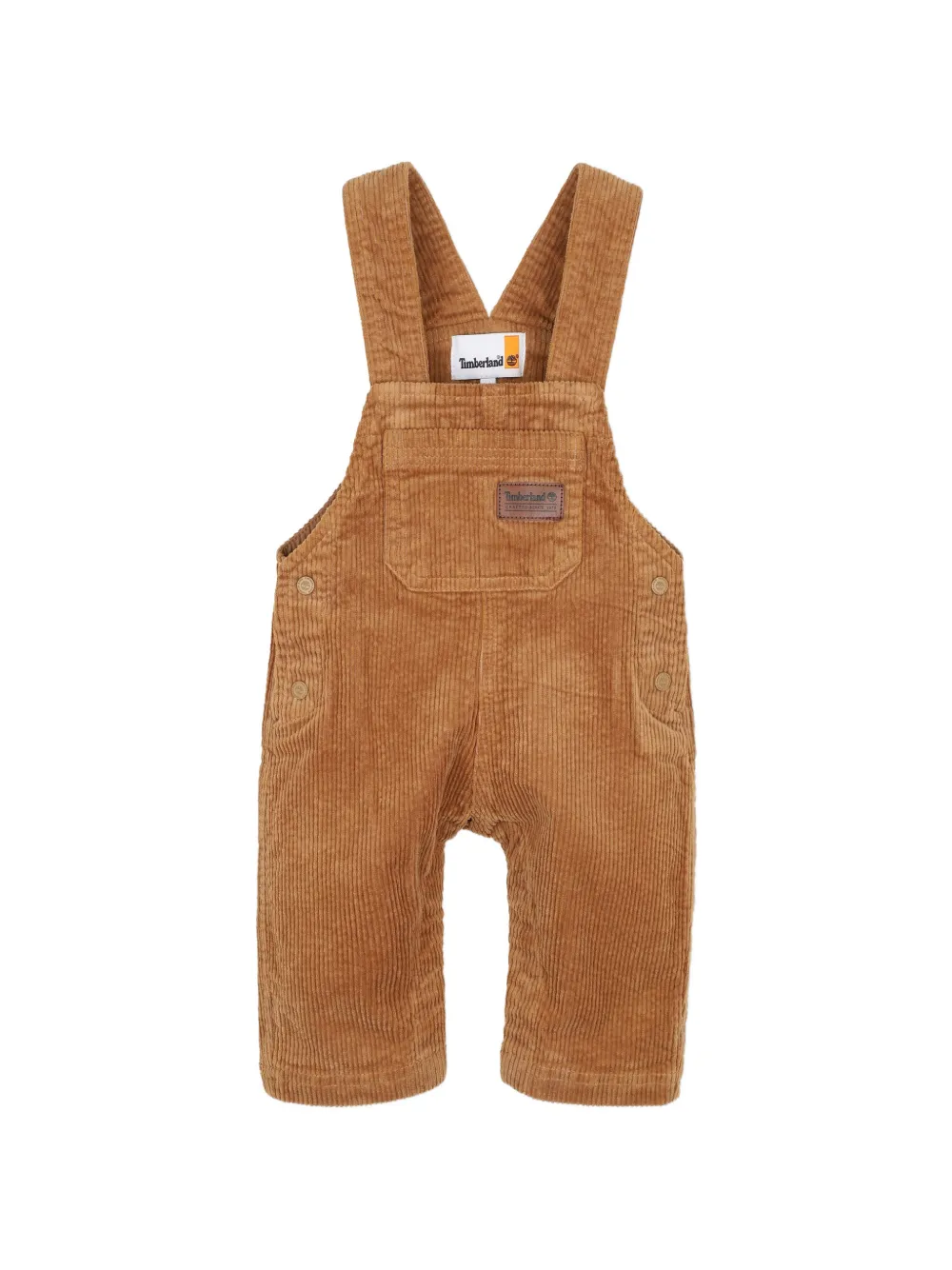 Timberland Kids Overall aus Cord mit Logo-Patch - Nude