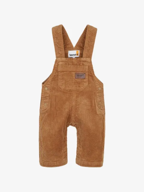 Timberland Kids corduroy logo-patch overalls